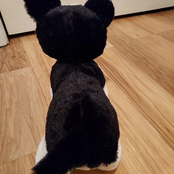 Goffa Puppy Dog Plush Black White Stuffed Animal Soft Toy Border Collie - Picture 6 of 8